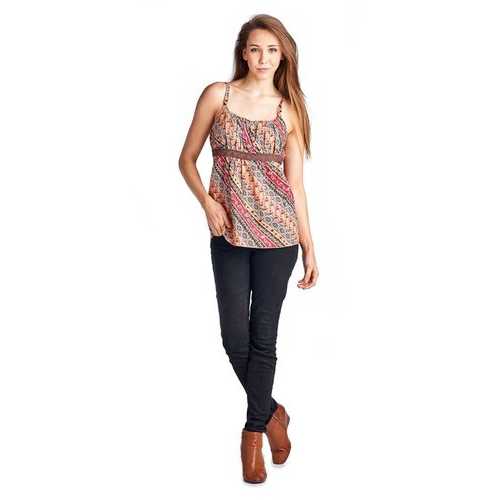 Women's Floral Printed Lace Tank