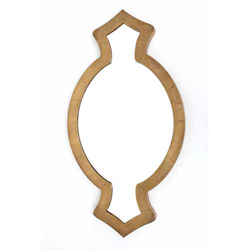 26" x 49.5" x 1.75" Gold, Mirrored, Wooden Frame - Wall Decor