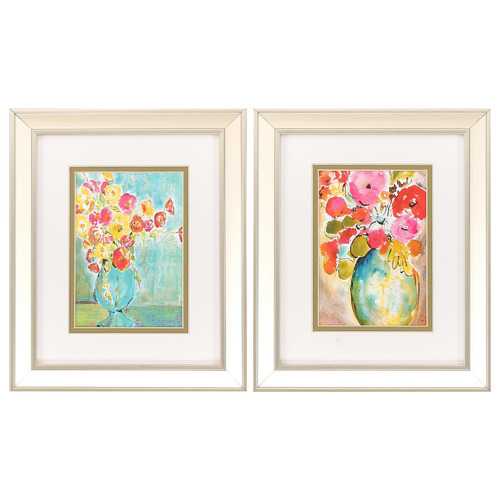 10" X 12" Champagne Gold Color Frame  Pastel Vase (Set of 2)