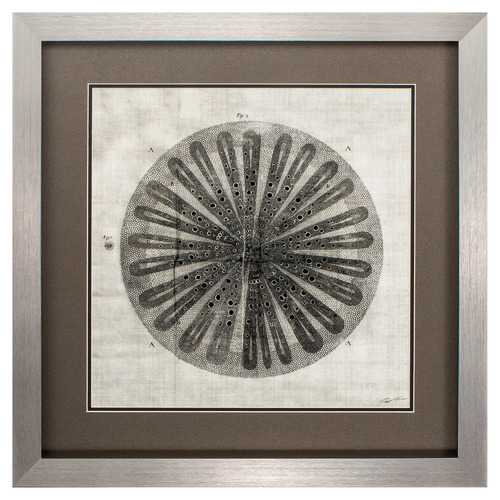 26" X 26" Silver Frame Custom Cross Cut IIi
