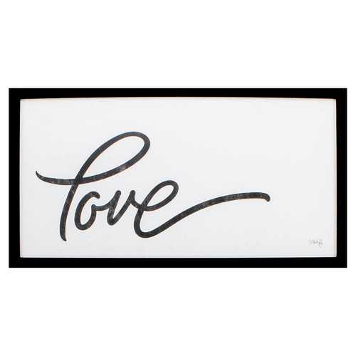 25" X 13" Silver Frame Love