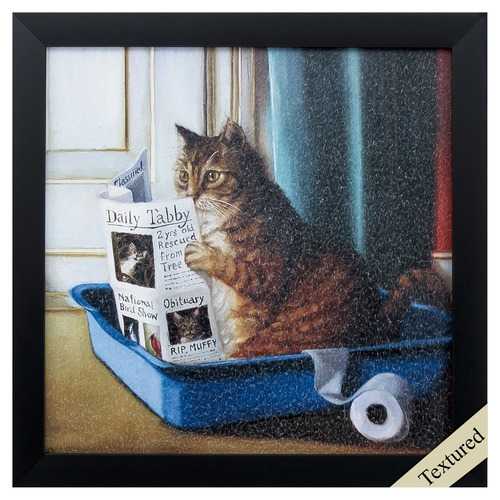 11" X 11" Black Frame Kitty Throne