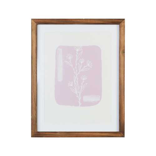 11" X 14" Botanical Framed Wall Art with Glass