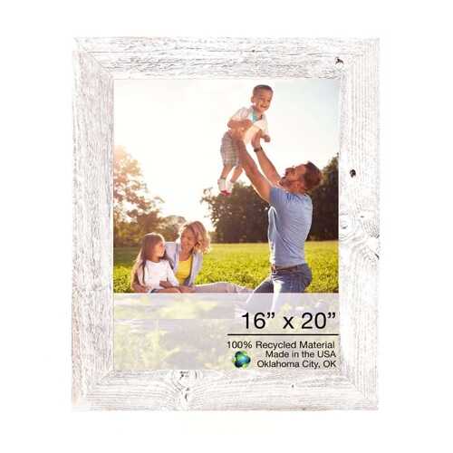 19"x23" Rustic White Washed  Picture Frame