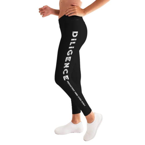 Diligence, Persistent Mind Over Body Graphic Style Womens Leggings