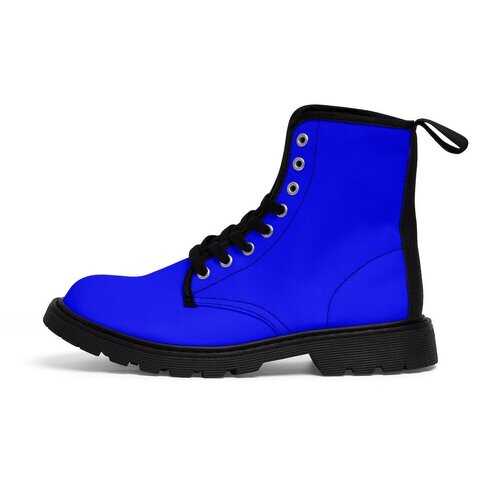 Royal Blue Vibrant Style Canvas Boots