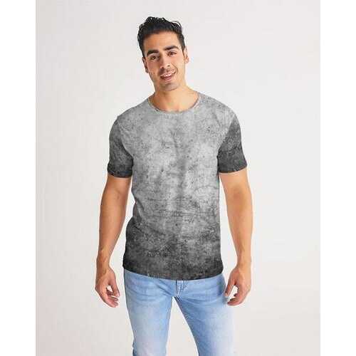 Mens Shirts, Black and Gray Grunge Style Short Sleeve Shirt