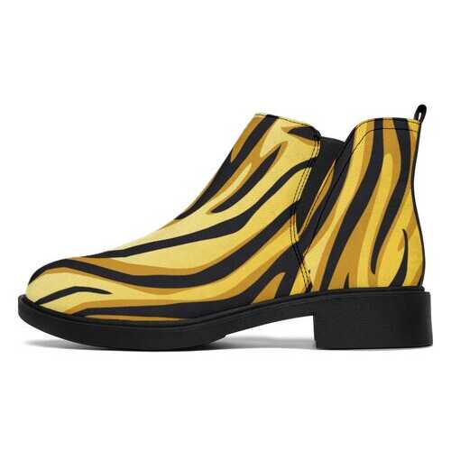 Womens Boots, Yellow and Black Tiger Style Ankle Boots