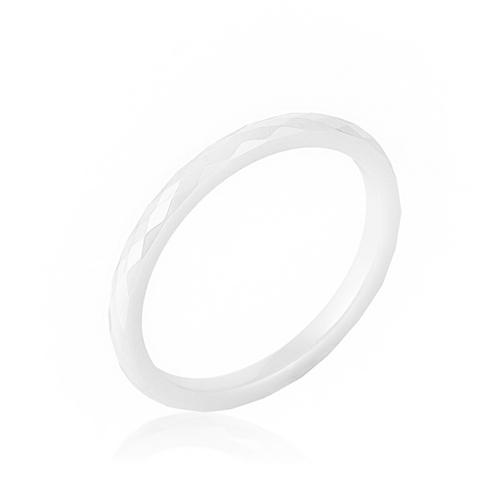 White Ceramic Band Ring