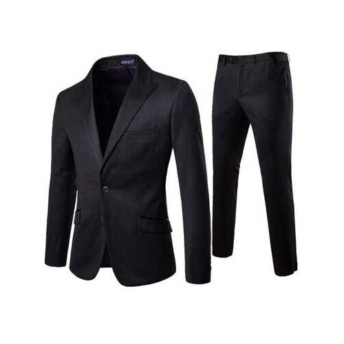Two Pieces Suit Lapel Collar Slim Fit Business Suit Wedding Dress Suit for Men