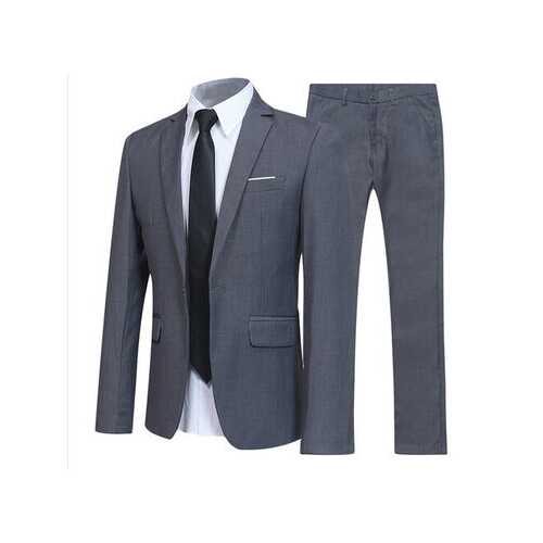 Two Pieces Suit Lapel Collar Slim Fit Business Suit Wedding Dress Suit for Men