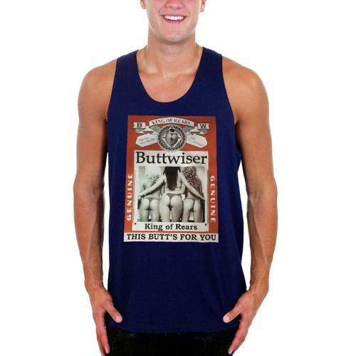 Fun Summer Tank Top- Buttwiser Navy Blue color Sizes S-XXXL